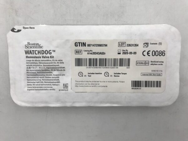 Boston Scientific 39343A02 Watchdog Hemostasis Valve Kit (X)
