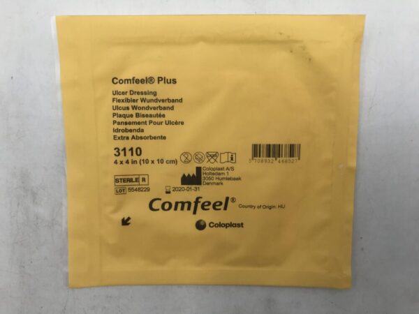 Coloplast 3110 Comfeel Plus Ulcer Dressing 4in x 4in (X)