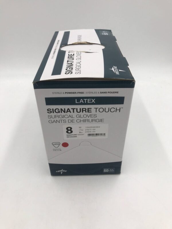 MedLine MSG8980 Signature Touch Surgical Gloves Size 8 (50/Back) (X)