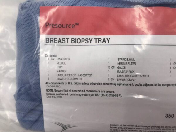 Cardinal Health 32-8302J Presource Breast Biopsy Tray