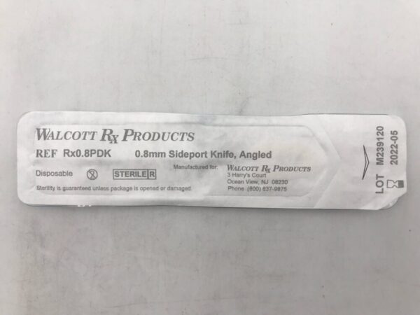 Walcott RX Products RX0.8PDK Sideport Knife Angled 0.8mm (X)