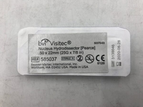BVI Visitec 585037 Nucleus Hydrodissector (Pearce) .50 x 22mm (25G x 7/8in) (X)