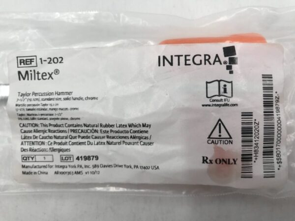 Integra 1-202 Miltex Taylor Percussion Hammer
