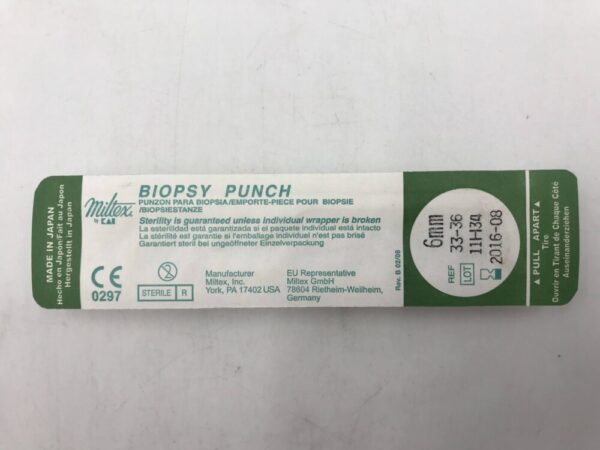 Miltex 33-36 Biopsy Punch 6mm (X)