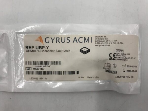Gyrus UBP-Y Acmi Y-Connector Luer Lock (X)