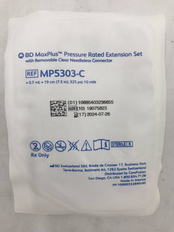 BD MP5303-C MaxPlus Pressure Rated Extension Set