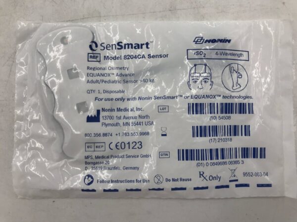 Nonin Medical 8204CA SenSmart Regional Oximetry Adult/Pediatric Sensor >40kg (X)