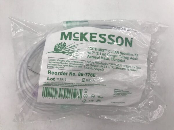 McKesson 86-776E Opti-Mist Clear Nebulizer Kit 7' Oxygen Tubing Adult Aerosol Mask (X)