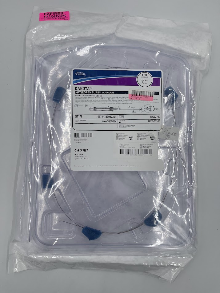 BOSTON SCIENTIFIC 390500 DAKOTA Nitinol Stone Retrieval Device w/ Openture Handle 1.9F x 120cm x 8mm (X)