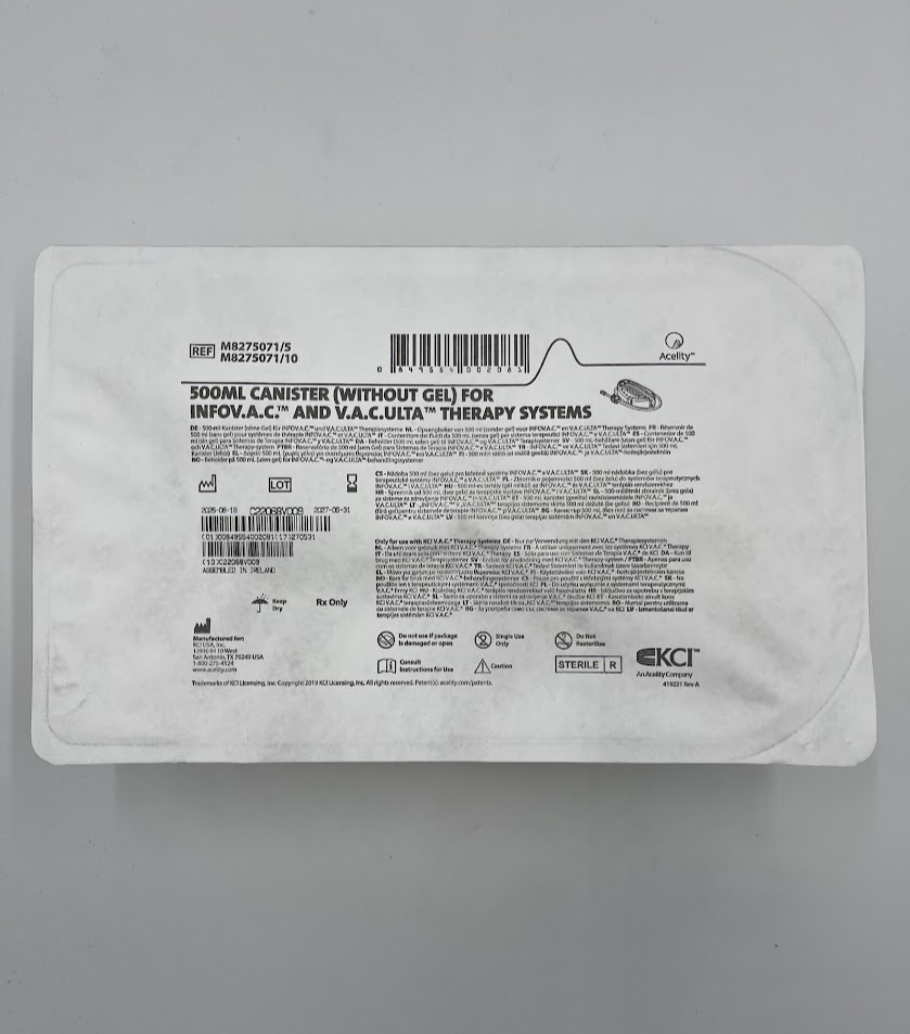 KCI M8275071 500ml Canister Without Gel For INFOV.A.C. And V.A.C.ULTA Therapy Systems (ID)