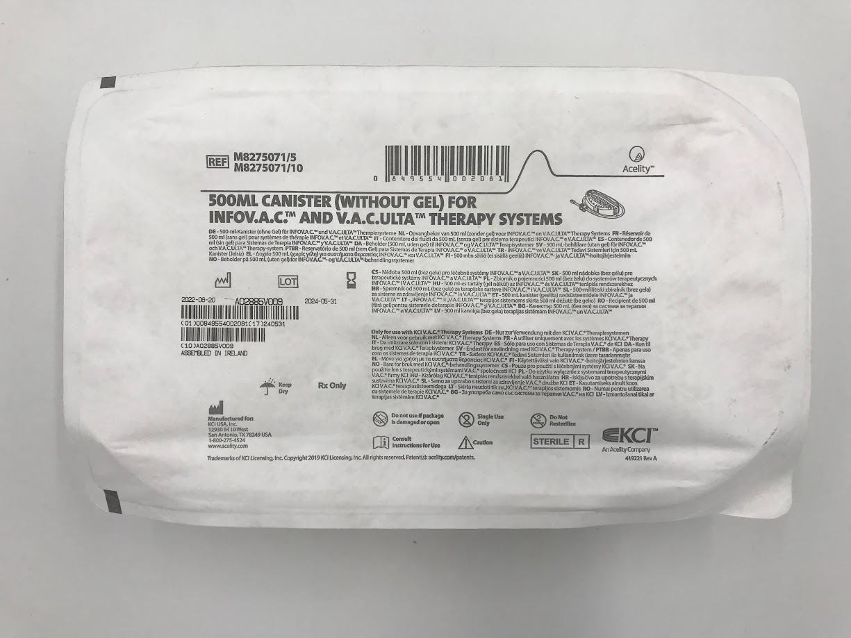 KCI M8275071 Canister Without Gel 500ml (X)