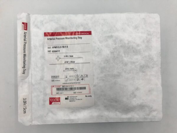 COOK G58417 Arterial Pressure Monitoring Tray 3F/5cm (X)