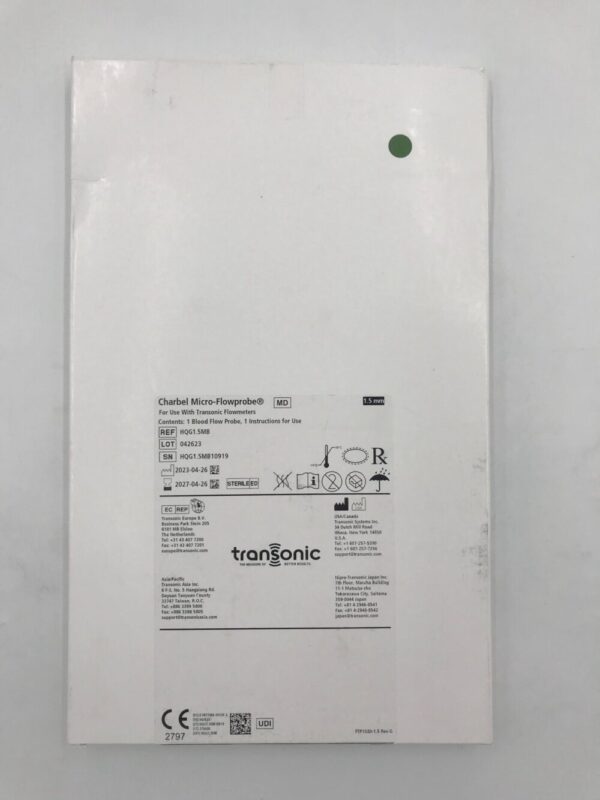 TRANSONIC HQG1.5MB Charbel Micro-Flowprobe MD 1.5mm