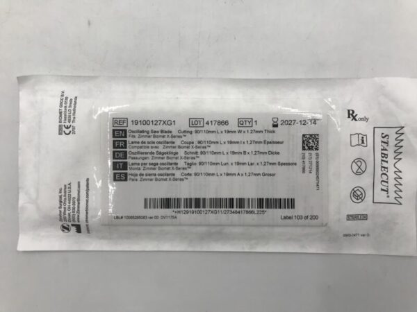 ZIMMER 19100127XG1 Oscillating Saw Blade