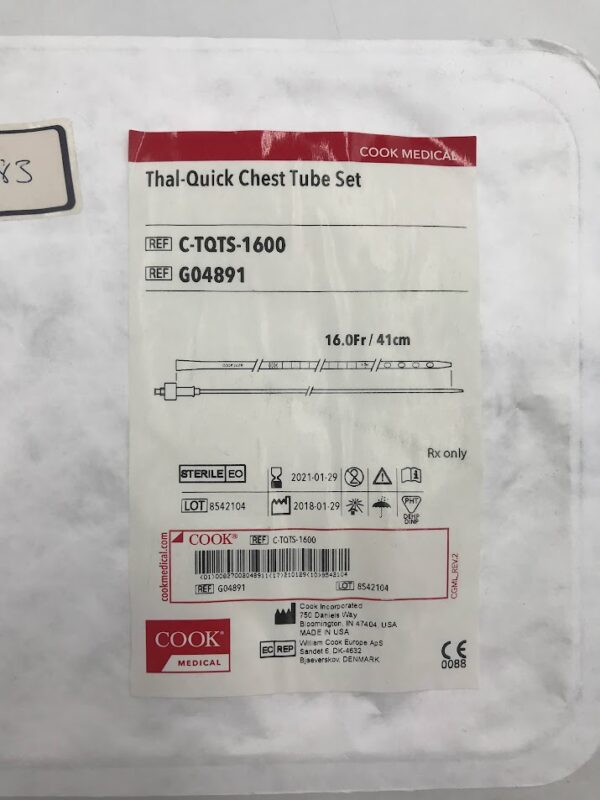 COOK G04891 Thal-Quick Chest Tube Set 16F/41cm (X)