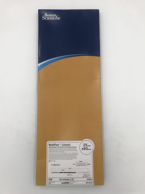 BOSTON SCIENTIFIC 6505 WallFlex Colonic Stent System With Anchor Lock Delivery System 25mm x 90mm (X)
