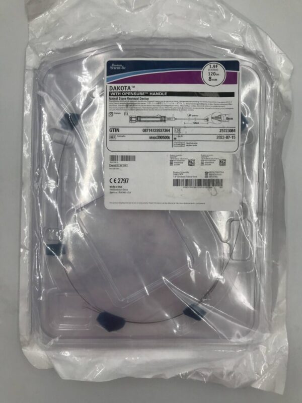 BOSTON SCIENTIFIC 390500 DAKOTA Nitinol Stone Retrieval Device w/ Openture Handle 1.9F x 120cm x 8mm (X)