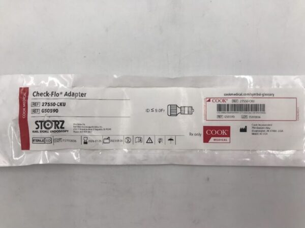 COOK G50590 Karl Storz Check-Flo Adapter ID 9.0Fr