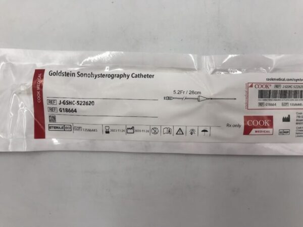 COOK G18664 Goldstein Sonohysterography Catheter 5.2Fr/26cm (X)