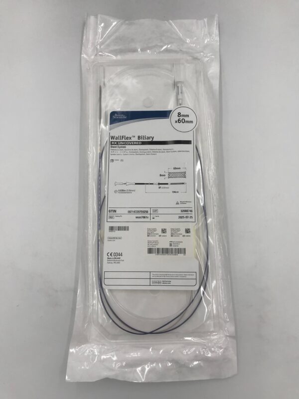BOSTON SCIENTIFIC 7061 WallFlex Biliary RX Uncovered Stent System 8F x 8mm x 60mm