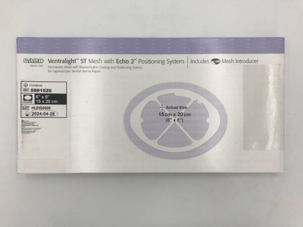 BARD 5991520 Ventralight ST Mesh w/ Echo 2 Positioning System 15cm x 20cm (X)