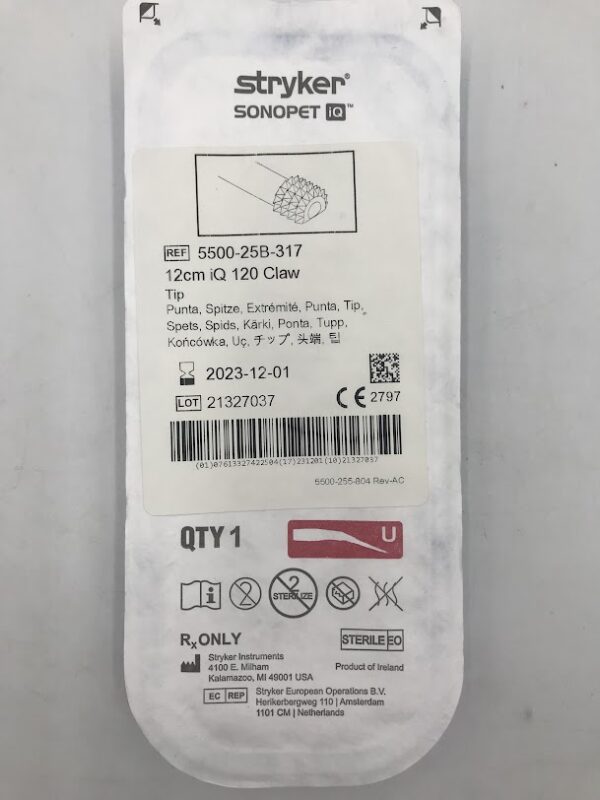 STRYKER 5500-25B-317 Sonopet iQ 120 Claw Tip 12cm (X)