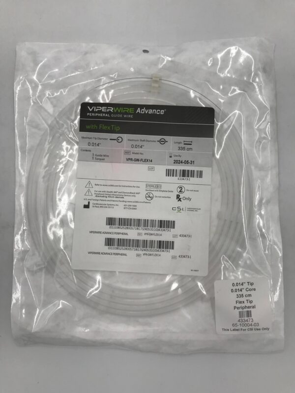 CARDIOVASCULAR SYSTEMS VPR-GW-FLEX14 ViperWire Advance Peripheral Guide Wire w/ FlexTip 335cm(X)