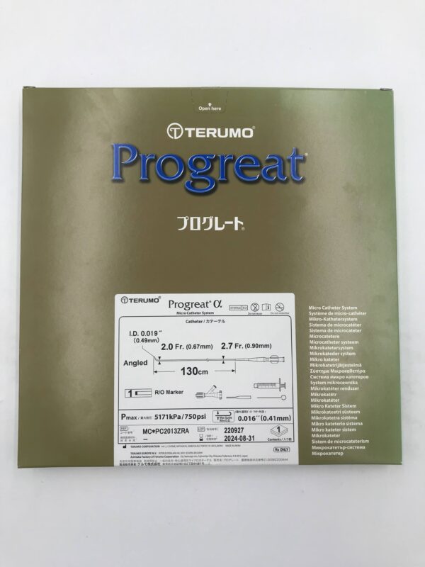 TERUMO MC*PC2013ZRA Progreat X Micro Catheter System, Angled 2F-2.7F x 130cm (X)
