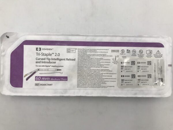 COVIDIEN SIG60CTAMT Tri-Staple 2.0 Curved Tip Intelligent Reload & Introducer 60mm Medium/Thick (X)