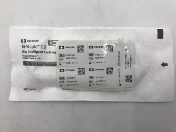 COVIDIEN SIGC45V TRI-STAPLE 2.0 Gray Intelligent Cartridge 45mm Extra Thin/Vascular (X)