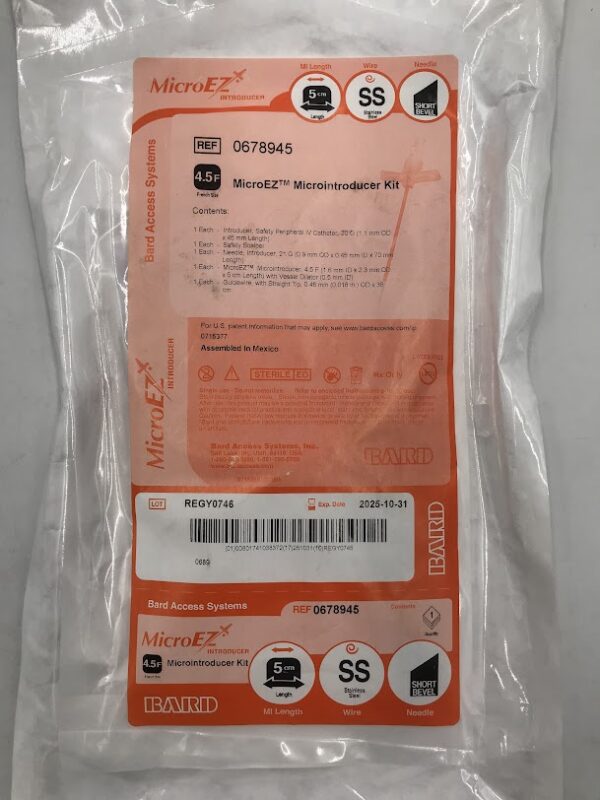 BARD 0678945 MicroEz MicroIntroducer Kit 4.5F x 5cm