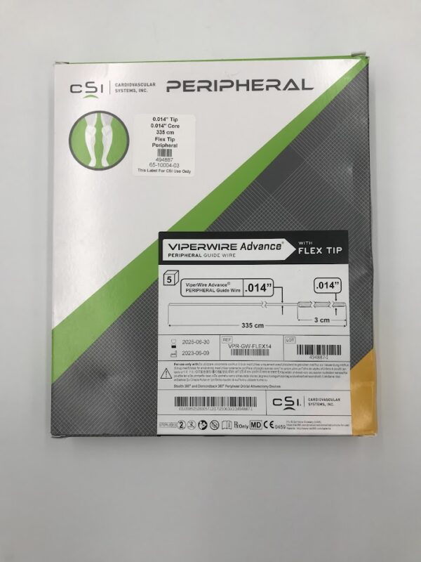 CARDIOVASCULAR SYSTEMS VPR-GW-FLEX14 ViperWire Advance Peripheral Guide Wire w/ FlexTip 335cm(X)