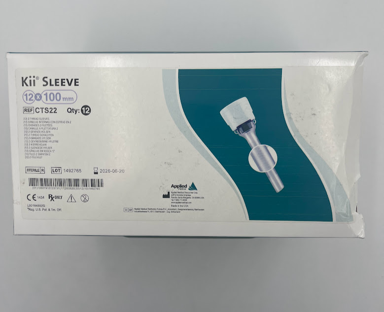 APPLIED MEDICAL CTS22 Kii Sleeve, Z-Thread Sleeves 12x100mm (12/Box)(X)