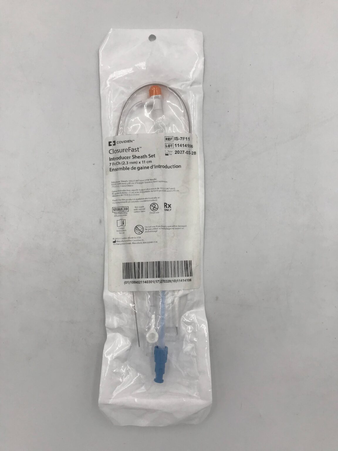 COVIDIEN IS-7F11 ClosureFast Introducer Sheath Set 7Fr/Ch x 11cm