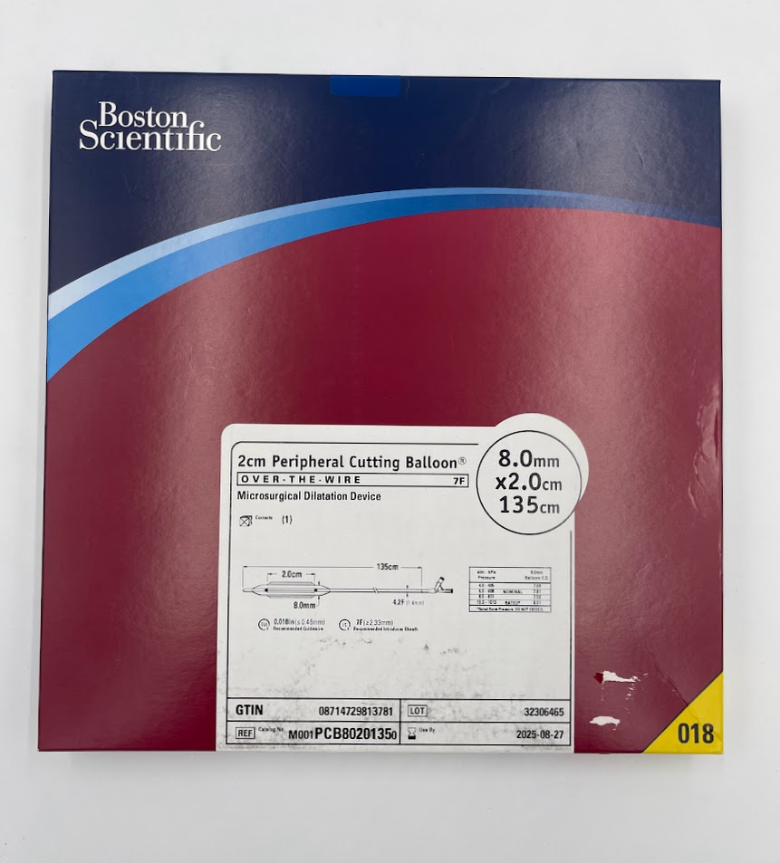 BOSTON SCIENTIFIC PCB8020135 Peripheral Cutting Balloon OTW Microsurgical Dilatation Device 4.2F x 8mm x 2cm x 135cm(X)