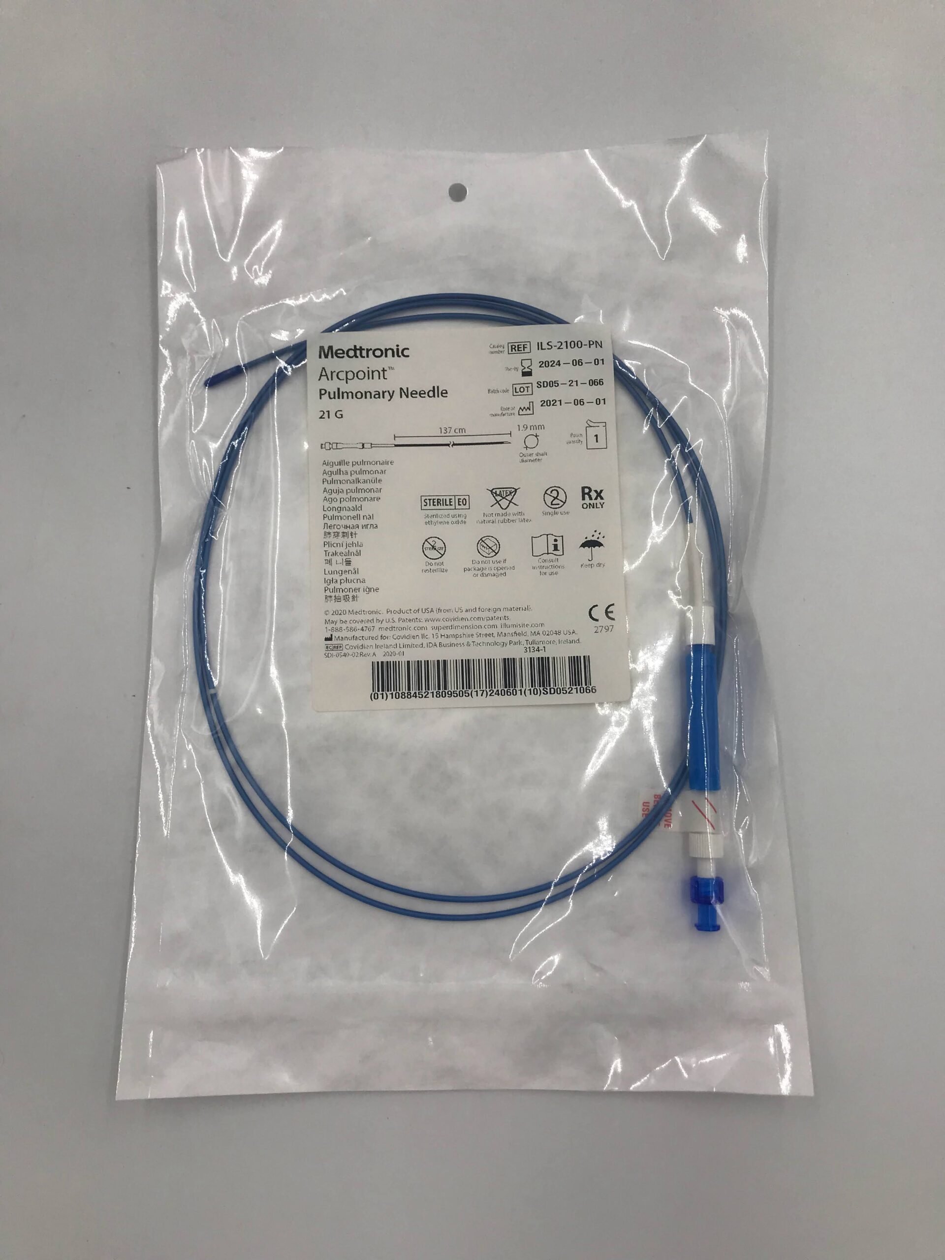 MEDTRONIC ILS-2100-PN Arcpoint Pulmonary Needle 21G x 137cm (X)