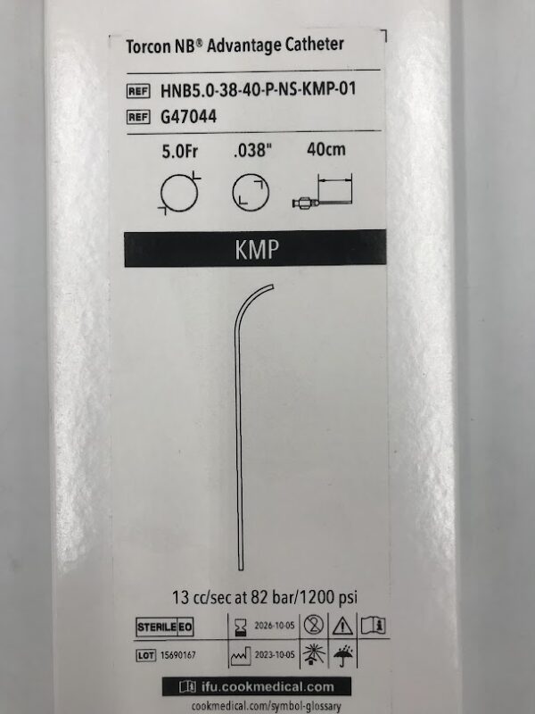 COOK G47044 Torcon NB Advantage Catheter KMP 5Fr, 40cm Angiographic Catheters (5/Box)