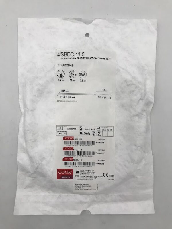 COOK G22046 Soehendra Biliary Dilation Catheter 11.4Fr x 195cm
