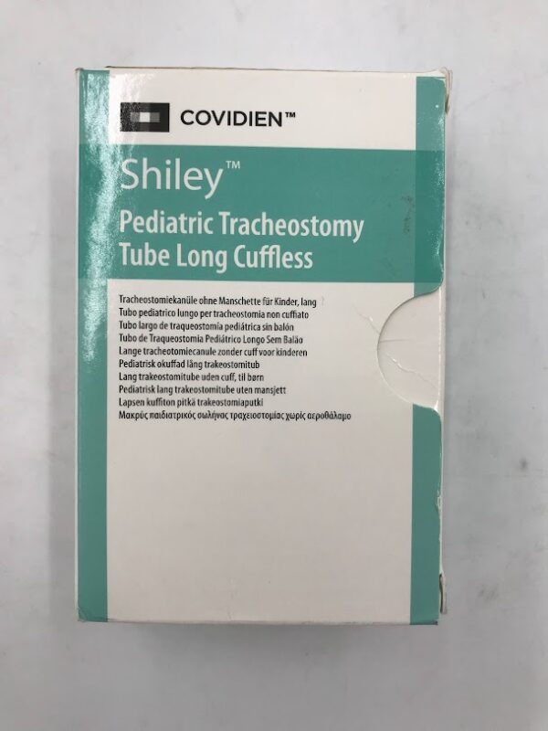 COVIDIEN 5.0 PDL Shiley Pediatric Tracheostomy Tube Long Cuffless 5.0mm I.D. 7.1mm O.D. (X)