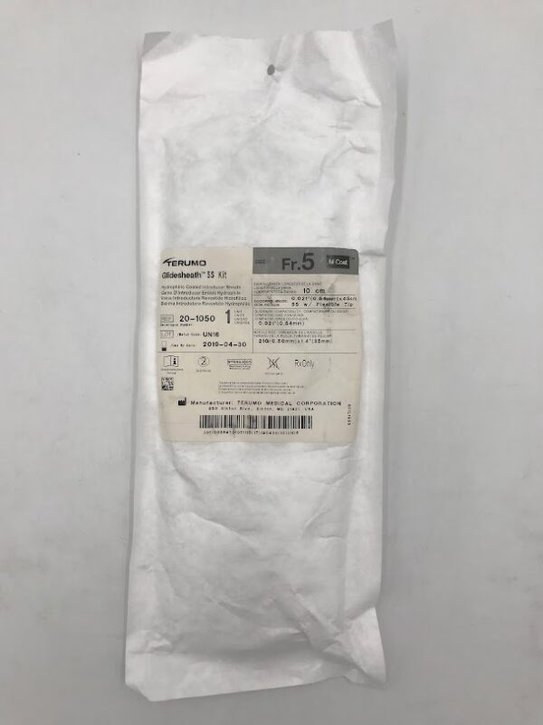 TERUMO 20-1050 Glidesheath SS Kit Hydrophilic Coated Introducer Sheath 5Fr x 10cm (X)