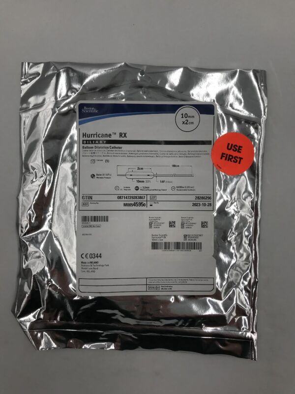 BOSTON SCIENTIFIC 4595 Hurricane RX Biliary Balloon Dilatation Catheter 10mm x 2cm (X)