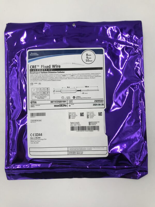 BOSTON SCIENTIFIC 5834 CRE Fixed Wire Esophageal Balloon Dilatation Catheter 8 x 9 x 10mm (X)