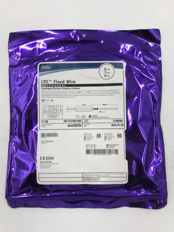 BOSTON SCIENTIFIC 5833 CRE Fixed Wire Esophageal Balloon Dilatation Catheter 6mm x 7mm x 8mm (X)