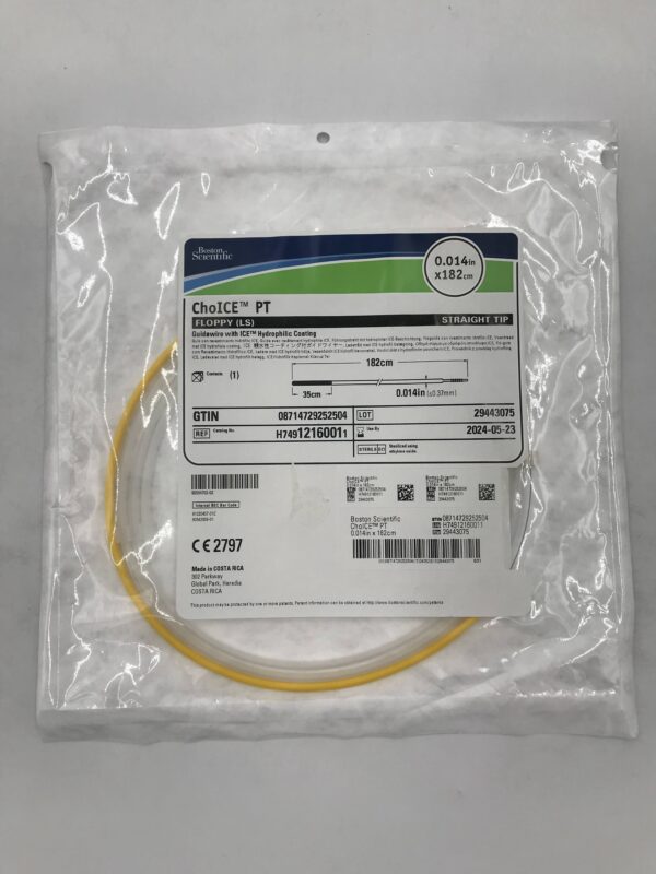 BOSTON SCIENTIFIC 1216001 ChoICE PT Floppy (LS) Guidewire w/ ICE Hydrophilic Coating 0.014in x 182cm (X)