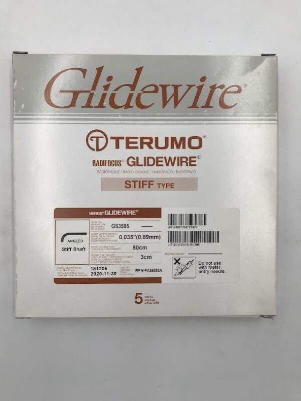 TERUMO GS3505 Radifocus Glidewire Angled Stiff Shaft 0.035" x 80cm x 3cm (5/Box) (X)