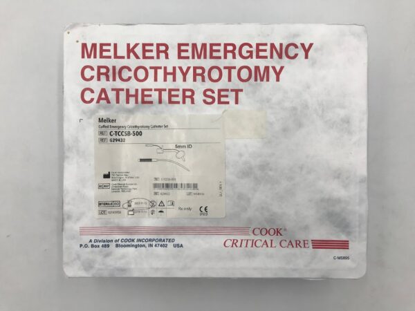 COOK G29432 Melker Cuffed Emergency Cricothyrotomy Catheter Set 5mm ID (X)
