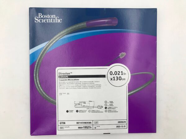 BOSTON SCIENTIFIC 19527 Direxion J Shape Torqueable Microcatheter 2.4F-2.7F x 0.021in x 130cm (X)