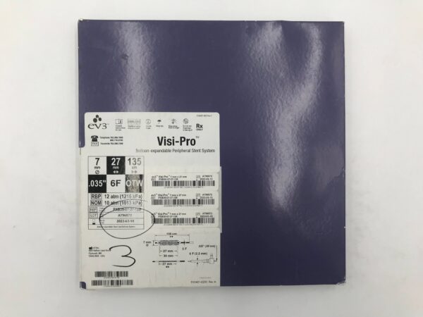 EV3 PXB35-07-27-135 Visi-Pro OTW Balloon-Expandable Biliary Stent System 6F x 135cm (X)