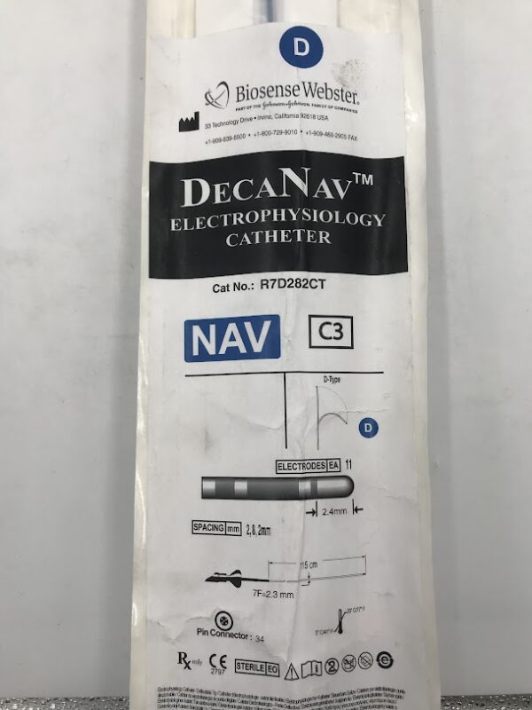 BIOSENSE WEBSTER R7D282CT DecaNav Electrophysiology Catheter NAV C3 7F x 115cm (X)