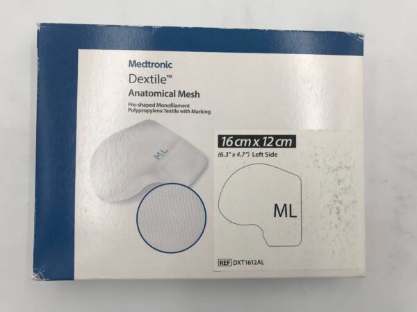 MEDTRONIC DXT1612AL Dextile Anatomical Mesh, Left Side 16cm x 12cm (X)